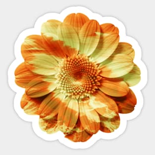 Golden Waves Flower Sticker